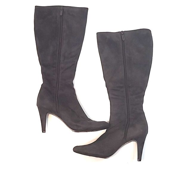 Velvet Heart Rosa Knee-High Boot Pointed Toe Stiletto Floral Accent Side Zipper - Picture 6 of 16